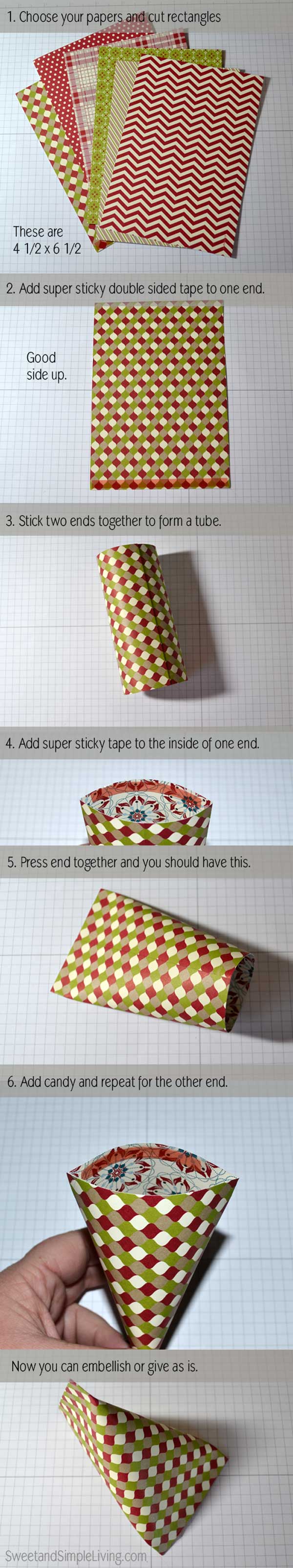 Christmas Paper Craft Ideas Sour Cream Container Instructions