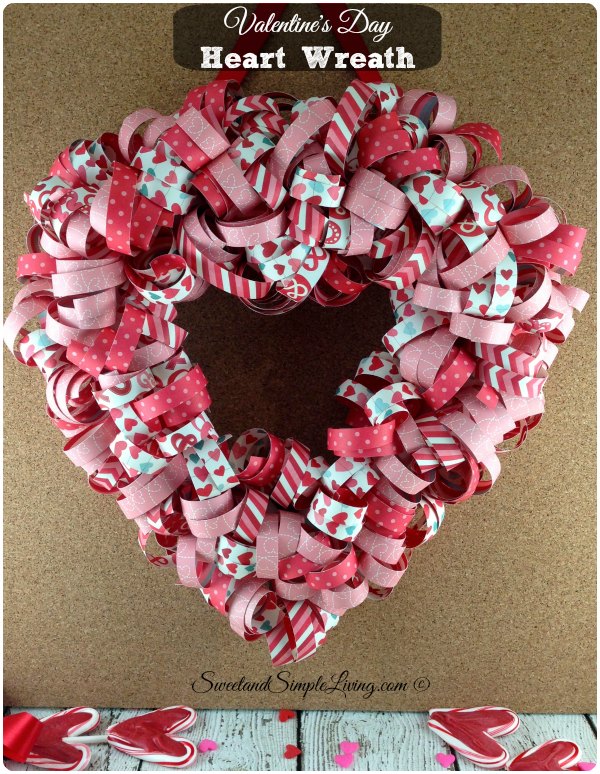 Valentine's Day Heart Wreath Tutorial step by step guide