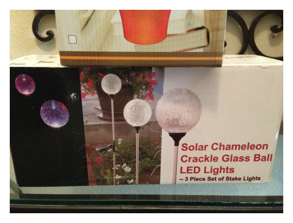 Solar Chameleon Crackle Glass Ball LED Lights