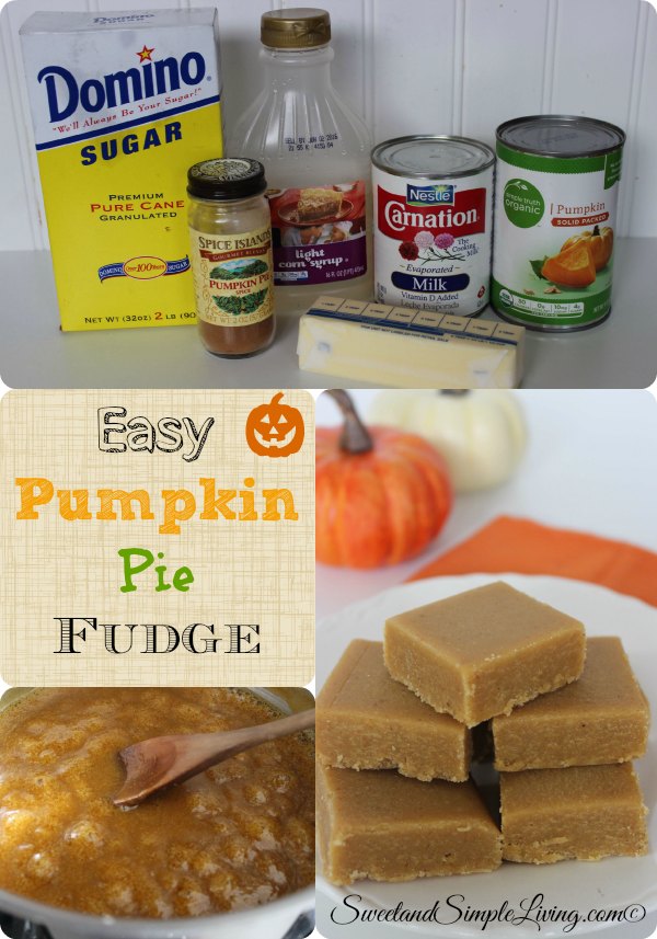 easy pumpkin pie fudge