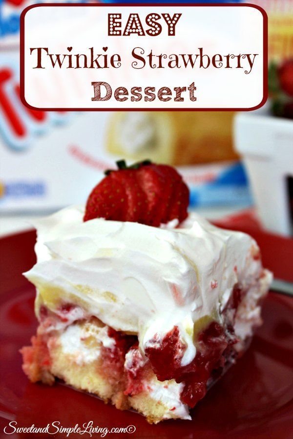 easy twinkie strawberry dessert