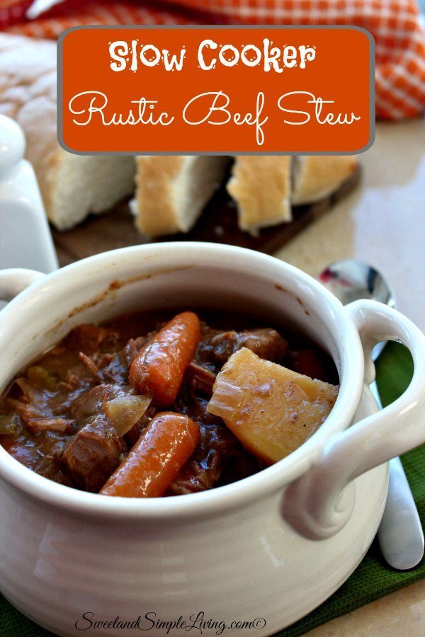slow cooker rustic beef stew
