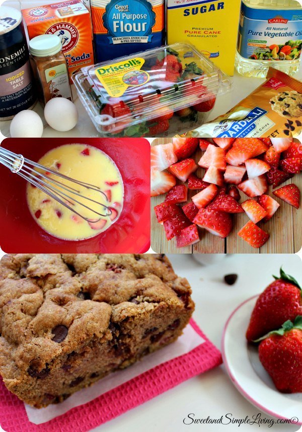 easy strawberry chocolate chip quick bread