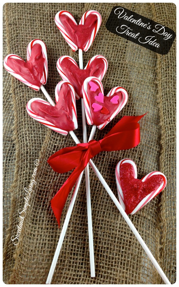 Valentine’s Day Lollipops made from Candy Canes