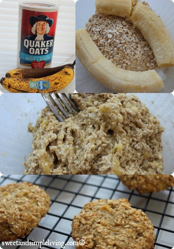 easy banana oatmeal cookies 