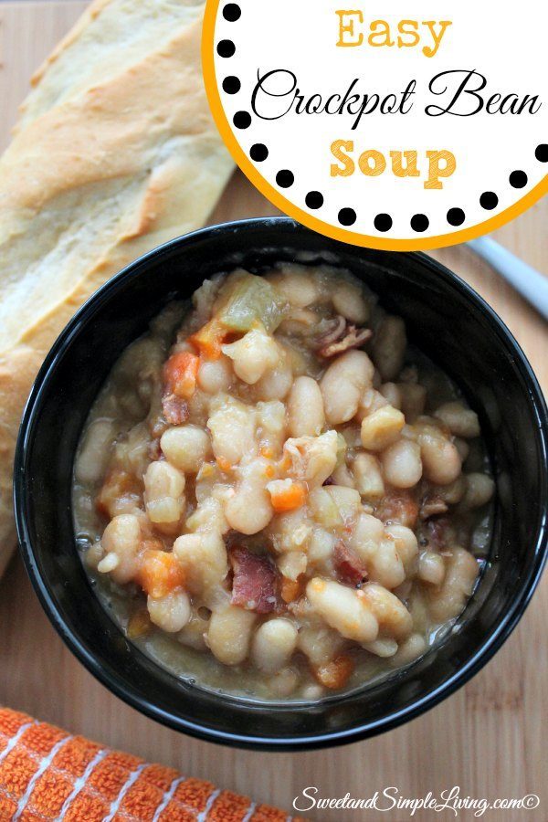 Easy Crockpot Bean Soup 1