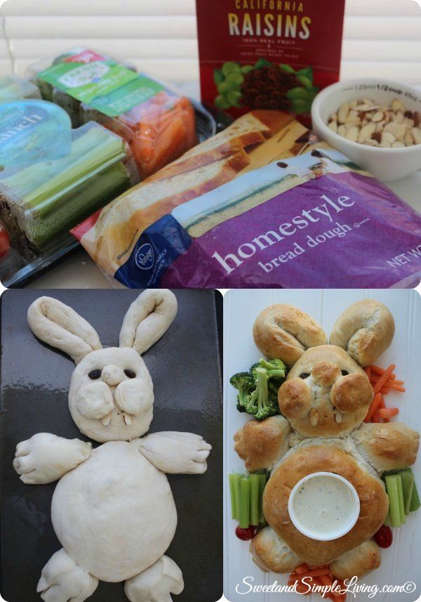 bunny bread veggie tray 