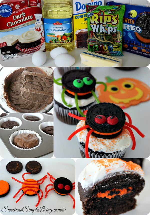 oreo spider cupcakes
