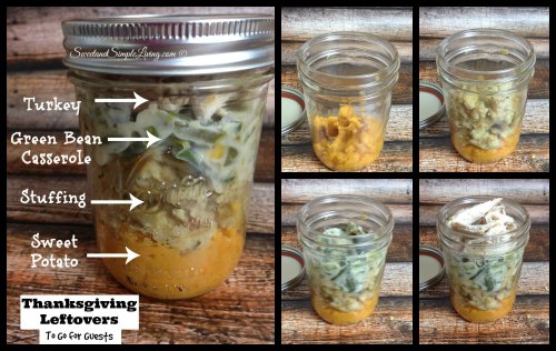Thanksgiving Day Leftovers in a Mason Jar