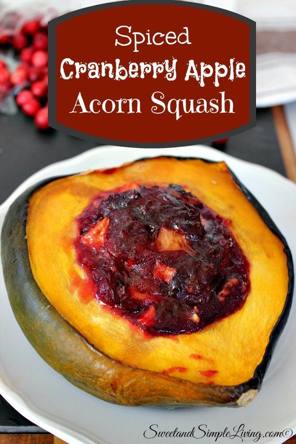 Spiced Cranberry Apple Acorn Squash
