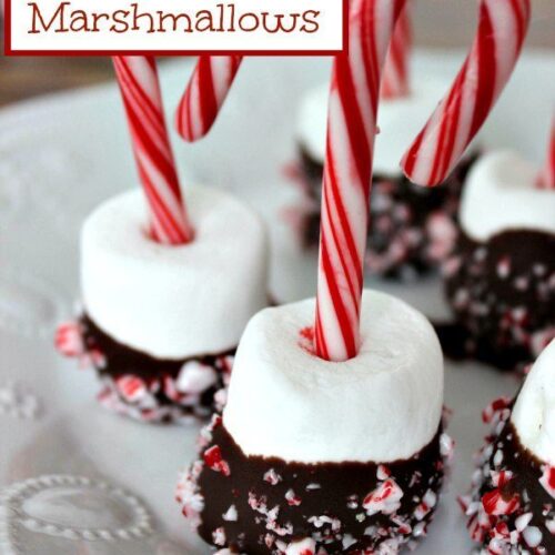 Chocolate Dipped Peppermint Marshmallows - Sweet and Simple Living