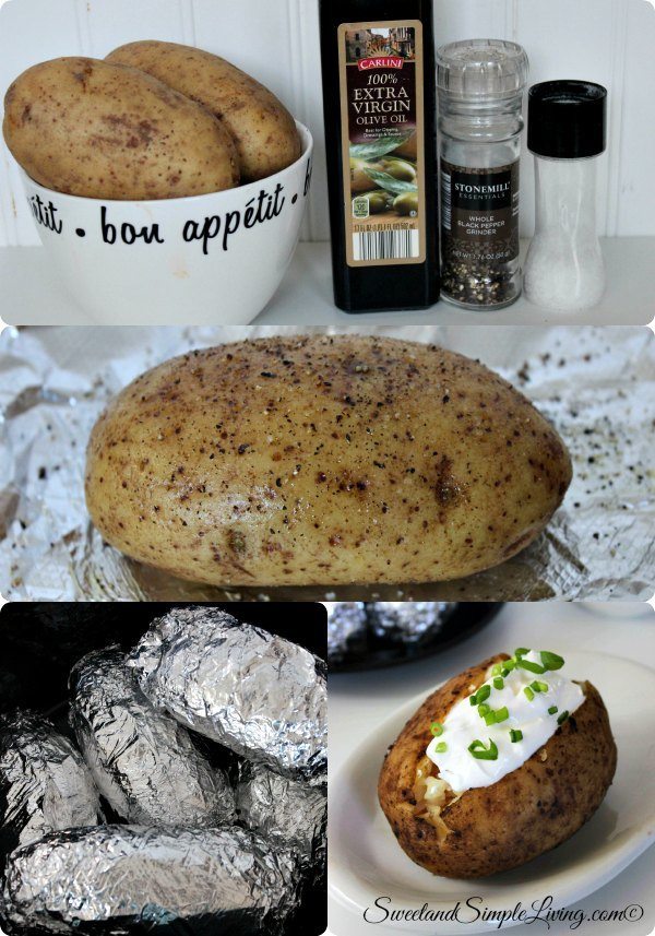 easy crockpot baked potatoes