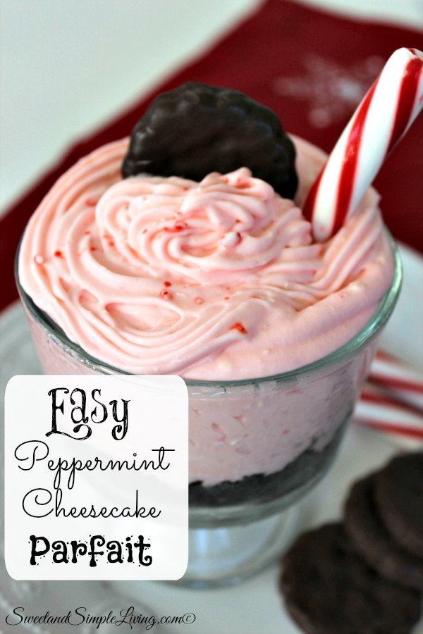 easy peppermint cheesecake parfait