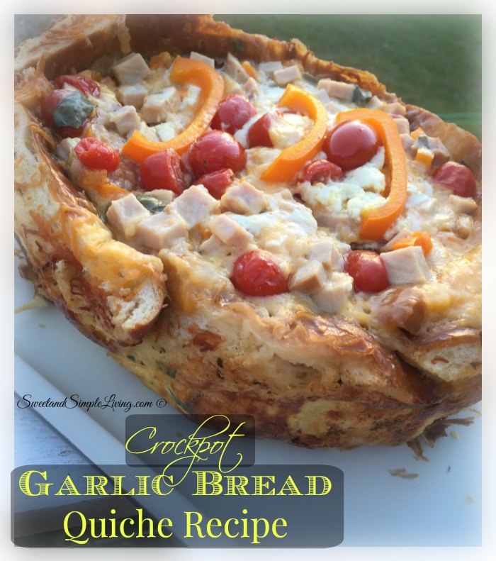 Crockpot Garlic Bread Quiche Recipe4
