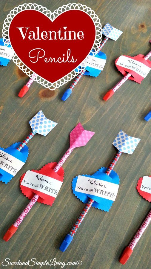 Valentine Pencils - Sweet and Simple Living