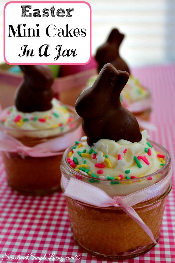 Easter Mini Cakes In A Jar