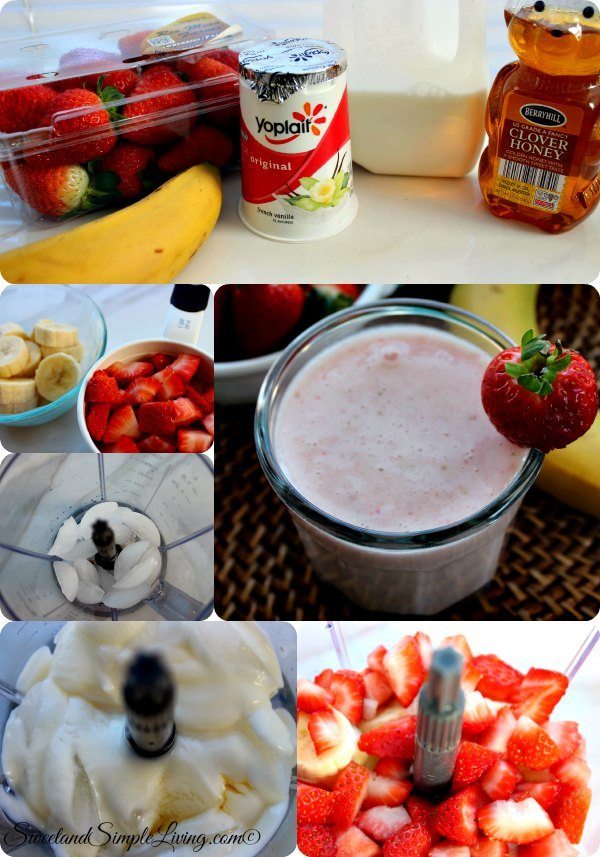 quick strawberry banana smoothie