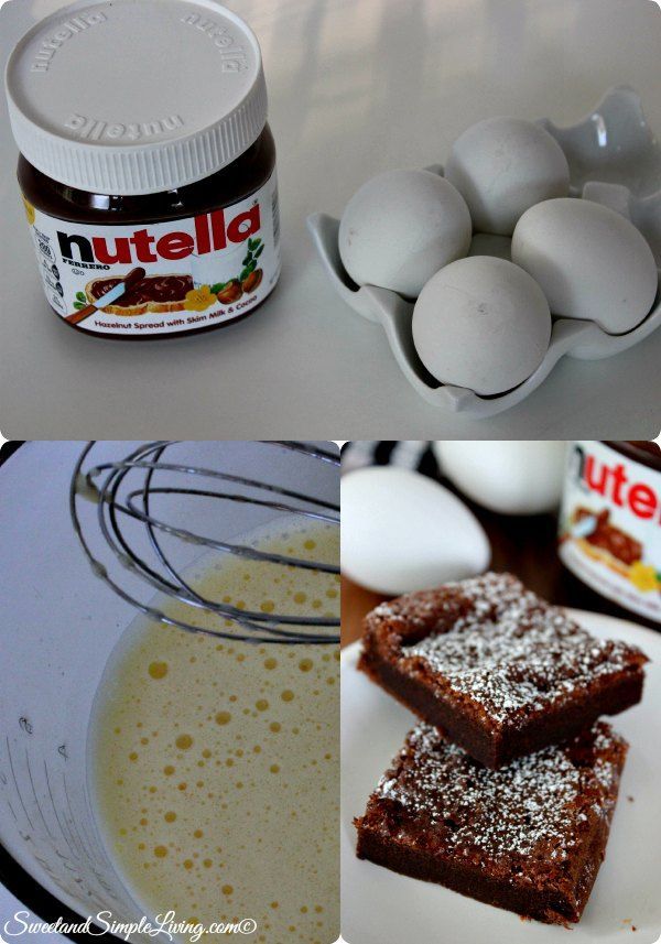 easy 2 ingredient nutella brownies