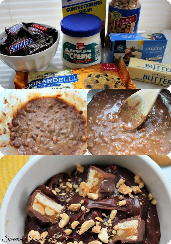 easy snickers dip