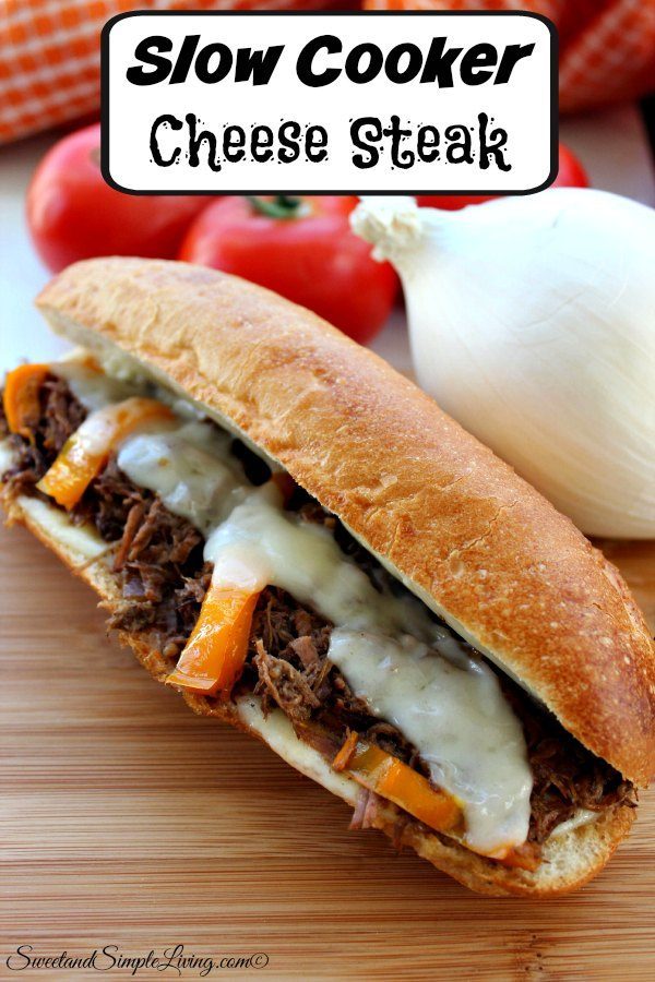 slow cooker cheese steak
