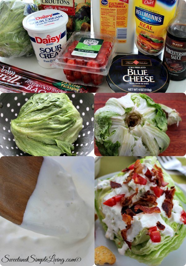 wedge salad with homemade dressing