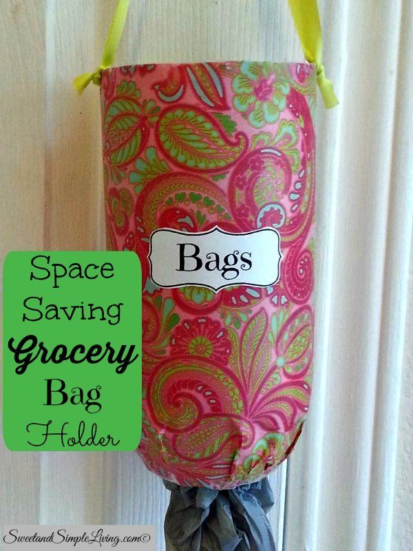 space saving grocery bag holder
