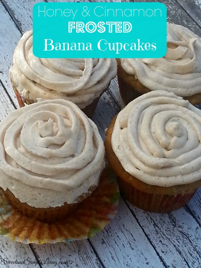 Honey and Cinnamon Frosted Banana Cupcakes